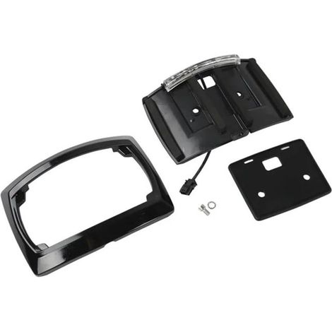 Support de plaque d'immatriculation arrière incurvé avec éclairage LED intégré (Compatible avec les modèles Touring 2023-2025 : Road Glide, Street Glide, Ultra Glide et série CVO) – Noir