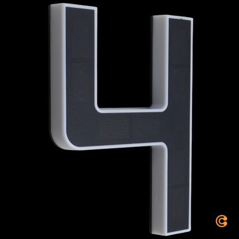 [GEBRAUCHT] B-Ware Paulmann LED Solar Hausnummer 4 Hausnummernleuchte Ziffer 4 Außenleuchte Lampe (1/2)
