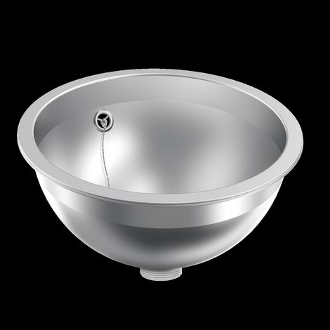 KWC Rundbecken, RONDO, Edelstahl, Sdm, 337x150 mm, Überlauf, Ab-u.überlaufgarn