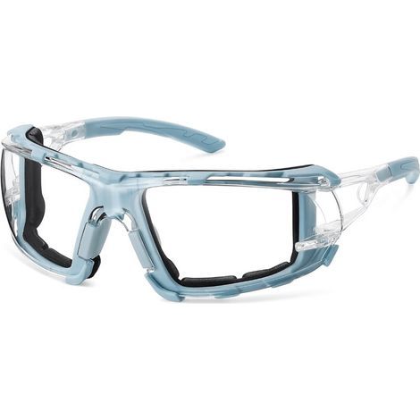Lunette de Protection Travail, Lunettes de Sécurité, Anti-rayures, Anti-buée, Enveloppantes, Design avec un Style Unique et Moderne, homme & femme(Bleu) (1/2)
