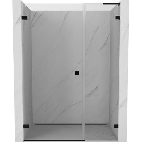 Mexen Lunar-B L porte de douche battante gauche 125 cm, transparent, noir - 832SL-125-050-70-00-L (1/5)