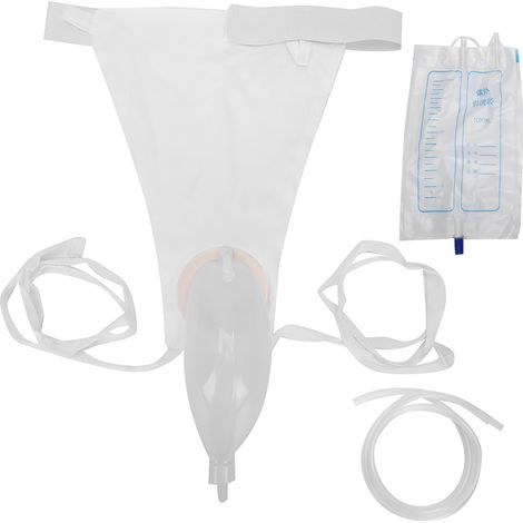 Sachet Collecteur d'Urine en Silicone, Urinal Réutilisable pour Homme, Entonnoir Respirant Domicile, Poche à Urine Portable Hygiénique (1/5)