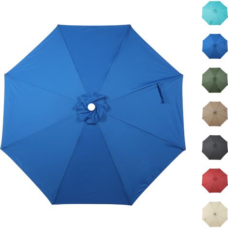 Patio Umbrella Replacement Canopy for 3m 8 Ribs Table Umbrella, Canopy Only-Royal Blue