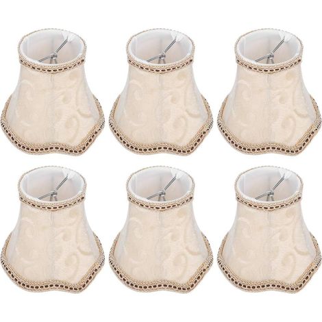 6 Pack Fabric Lampshades E14 Bedside Table Linen Candle Chandelier for Table Lamps, Floor Lamps, Pendant Lights (1/5)