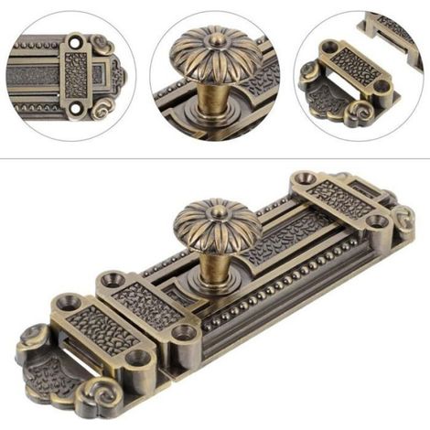 Loquet de style vintage, verrou de sécurité coulissant en alliage à l'ancienne, facile à installer, convient aux cuisines. (1/4)