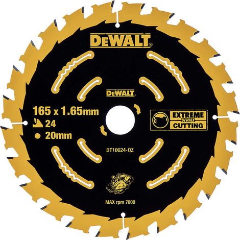 DeWALT DT10624 165mm 24T 20mm Extreme Cordless Circular Saw Disc