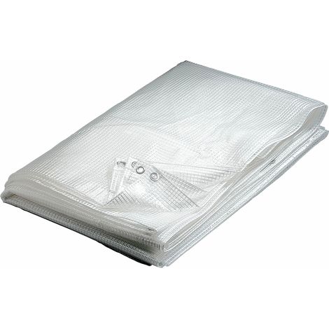 Werka Pro – Bâche de protection transparente 80 g/m² – Dimensions 4 x 6 m – Traitement anti UV pour protection extérieure efficace - PRO 4 X