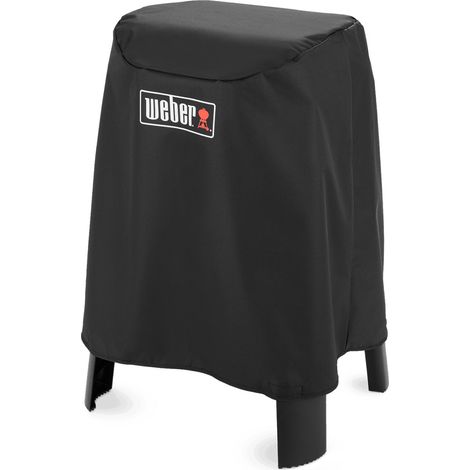 Funda para barbacoa Weber 7198 Premium Lumin con soporte, color negro