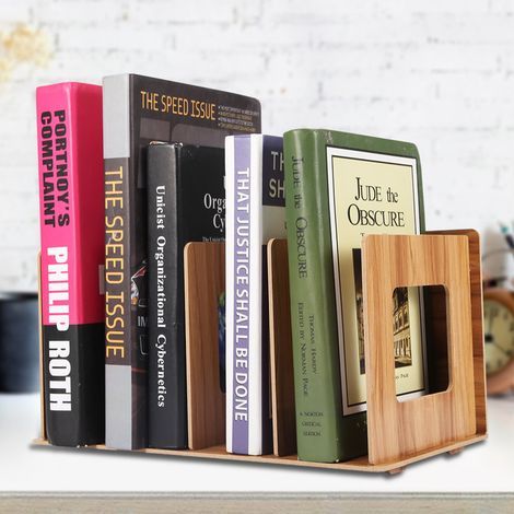 DIY Wooden Desktop Shelf for Books, DVDs and Magazines - Storage Rack for Students, Children and Adults 02 (1/5)