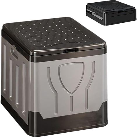 Toilette Portable pour Camping - Seau Pliable Grand avec Couvercle - (1/5)