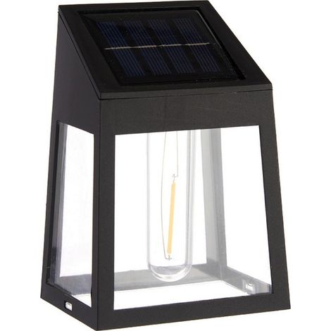 Lanterne solaire de jardin LED, ampoule style industriel, 9,3 x 6,6 x 13 cm (1/2)