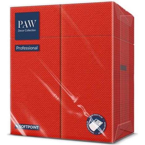 Serviettes Pochette 1/8, 50 pièces Soft Point - Rouge Piment (1/5)