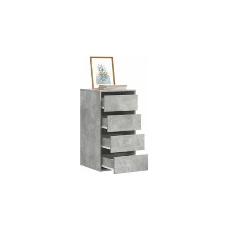 Commode d'angle gris béton 40x41x76 bois d'ingénierie (1/5)