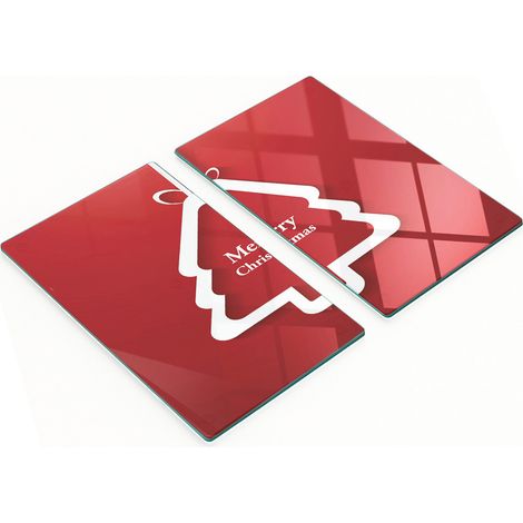Tableros decorativos multifuncionales de vidrio templado para 谩rbol de Navidad, 2x30x52 cm.