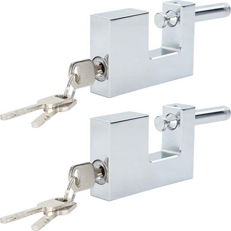 vidaXL  Padlock  2 pcs Silver Steel