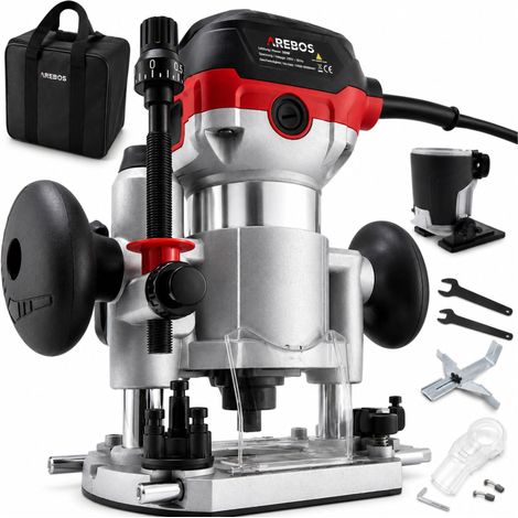 Défonceuse électrique 710 W avec base plongeante et affleureuse (1/5)
