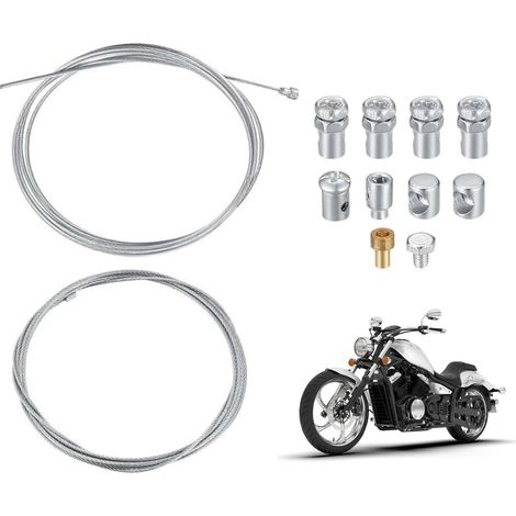 Câble de Gaz Accélérateur 2 Mètres Câble D'accélérateur Câble D'embrayage Câble de Frein Universel avec Serre Câble pour Moto Tondeuse Quad (1/5)