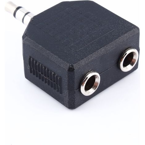 Nouvel adaptateur double répartiteur pour écouteurs (prise audio 3,5 mm, 1 vers 2 oreillettes). (1/5)