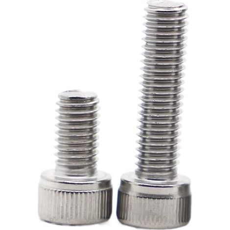 50 vis à six pans creux en acier inoxydable A2-70 304, longueur 3–30 mm (4 M1.4, pièces)