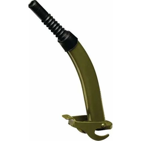 Bec verseur pour jerrican acier vert et bec flexible caoutchouc noir Buse Bidon Essence Carburant Tondeuse Tracteur Adaptateur