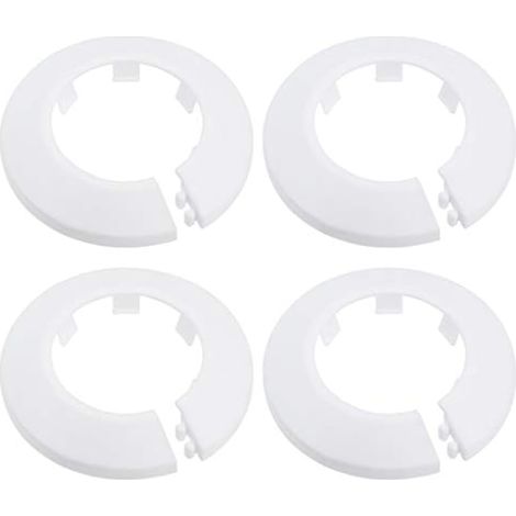 40 mm Cache-tube décoratif PP pour radiateur et tuyau d'eau blanc 4 pièces (1/5)
