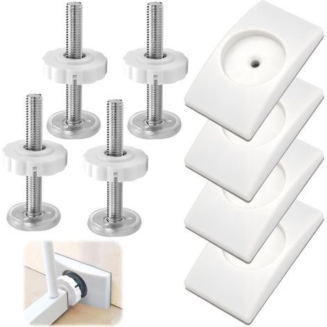 Vis de Portail D'escalier M1080 mm, Tiges Filetées avec Protections Murales Tampons Sécurité, Barriere Enfant sans Percage (1/5)