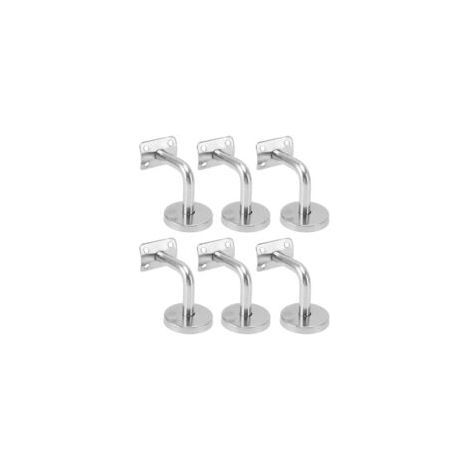 Supports de Rampe d'Escalier Muraux en Acier Inoxydable 304,Lot de 6 Pièces avec Forte Capacité de Charge pour Fixation Sécurisée,
