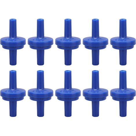 10 Stück Einweg-Rückschlagventile aus PP-Kunststoff für Wasserleitungen, Membranabsperrventil, 4-mm-Lufteinlass, blau (1/5)