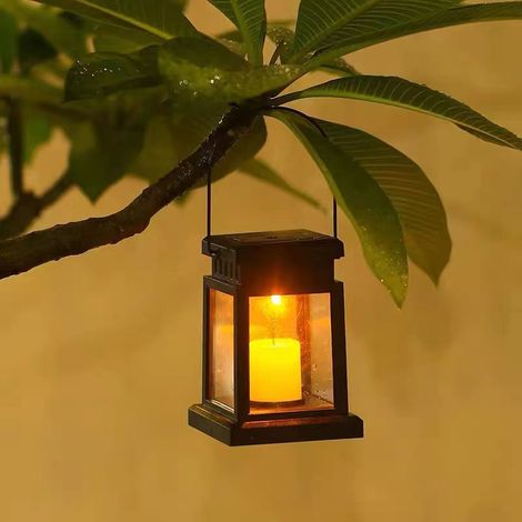 Lanterne solaire LED extérieur à suspendre Lumière blanche et chaude - IP65 (1/5)
