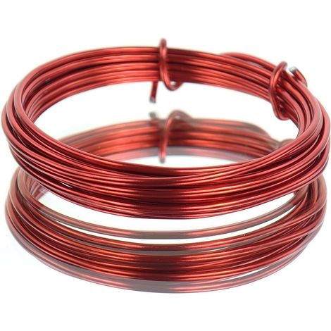 H & R Bastel - Aluminiumdraht Rot rostfrei Ø 2 mm - 3 Meter