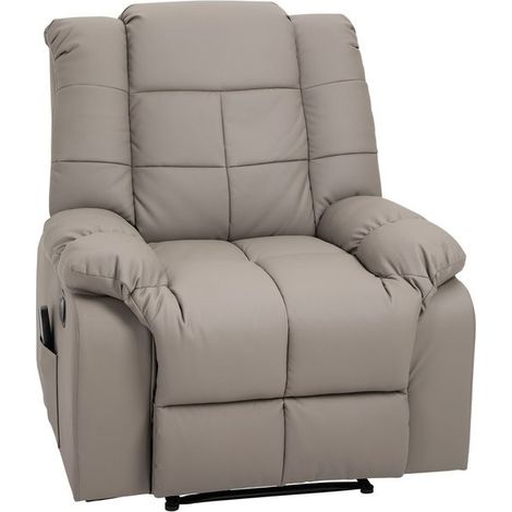 Fauteuil de luxe relaxation MONACO gris (1/5)