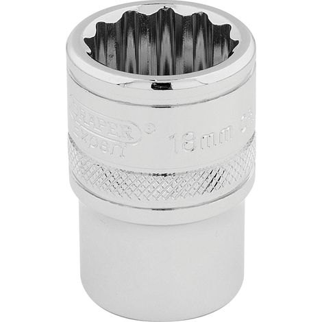 Draper 18mm 12-Point 1/2" Square Drive Hi-Torq® Socket (Model 33202) in Polished Chrome (1/5)