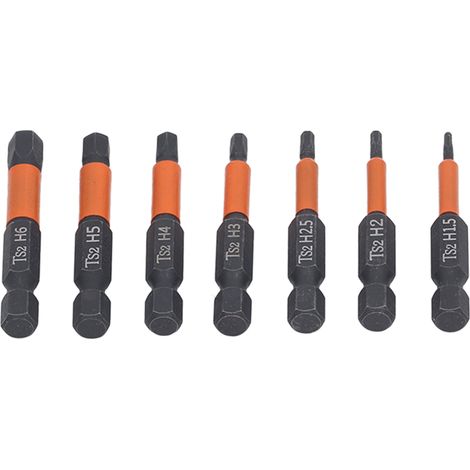Jeu de 7 embouts hexagonaux magnétiques en acier pour vis à douille, embouts de vissage électrique pour perceuse