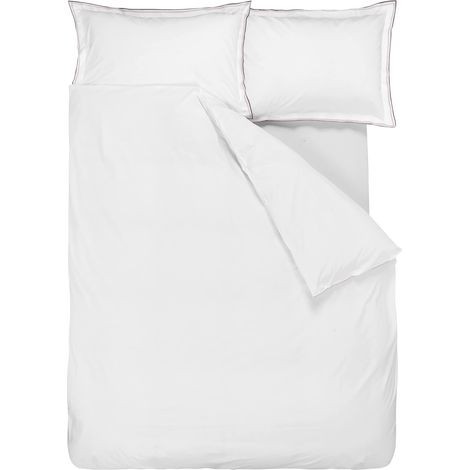 Housse de couette unie en percale de coton (1/3)