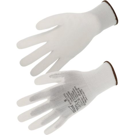 Guanti di protezione confortevoli per manipolazione precisa SINGER SAFETY (Lotto da 10) Bianco 9 (1/3)