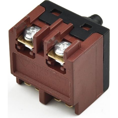 Interrupteur à bouton poussoir de rechange pour meuleuse d'angle de 100 mm, plastique noir et métal, accessoires pour meuleuse d'angle (1/5)