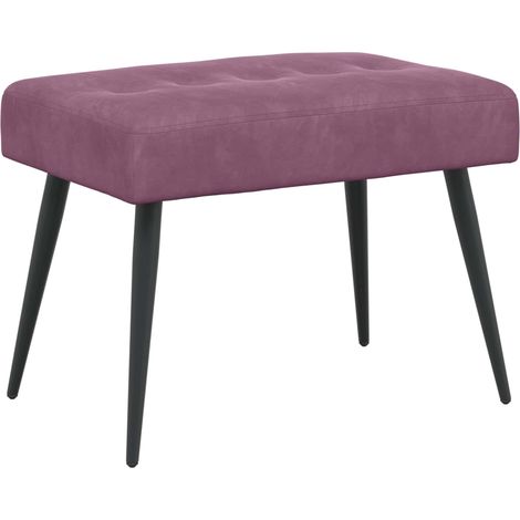 Bench with Button Tufted Purple 60 x 40 x 45 cm Velvet vidaXL