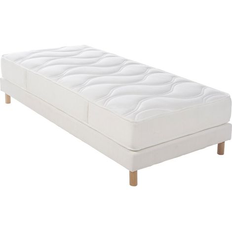 Ensemble matelas+sommier mémoire de forme 90x190cm