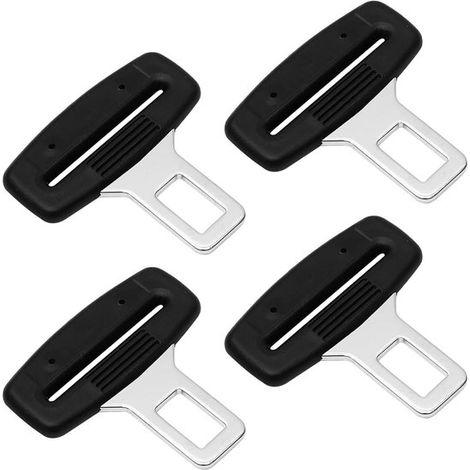 Ensemble de 4 bloque-alarmes de ceinture de sécurité – Clip de ceinture de sécurité efficace pour bagages – Empêche le bip de la ceinture de sécurité grâce à ce bloque-alarme et ce bloque-bip noir (1/5)