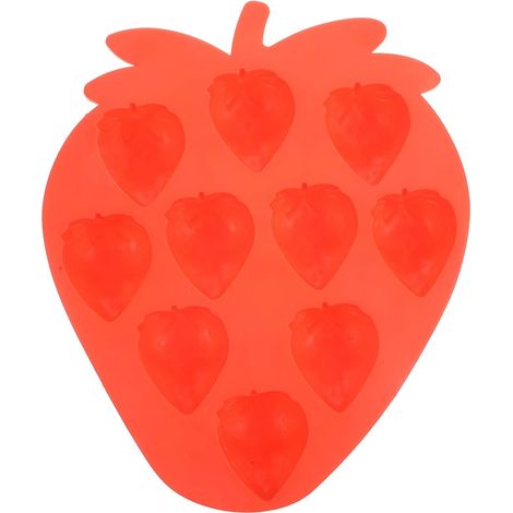 à Glaçons en Silicone Forme Fraise Rouge, Bac Sûr et Non Toxique pour (1/5)