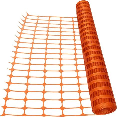 Plastic Barrier Mesh Fencing Orange 50M (Temporary Fence Garden Safety Work Site)