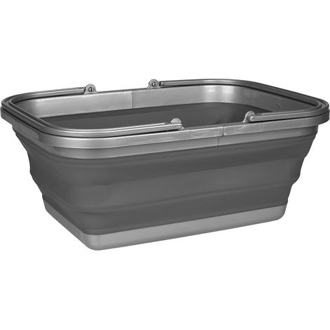 Barreño plegable para fregar 16 litros - Gris (1/5)