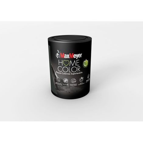 MAXMEYER PITTURA COLORATA SUPERLAVABILE HOME COLOR NERO 0,75L (1/5)