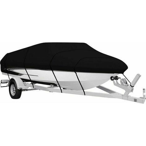 Housse de bateau indéchirable avec sac de rangement. Housse imperméable toutes saisons pour bateaux à coque en V, à coque trimaran et runabout de 5,20 à 5,80 m (17 à 19 pieds). (1/5)