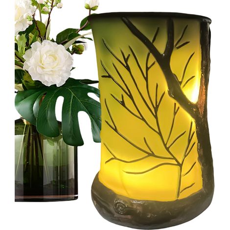 Lampe de Table Latérale,Lampe de Chevet Design Arbre Décorative Bureau - Éclairage d'Ambiance Décor Maison Résine pour Chambre Salon Bureau Dortoir Appartement Camping Fête Adultes Noël (1/5)