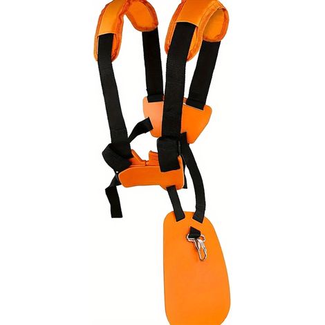 Soutien d'épaule ajustable pour tondeuses à gazon et taille-haies – Fixation confortable et durable pour hommes et femmes, idéal pour les tâches extérieures sur la pelouse. 1 pc, Orange. (1/4)