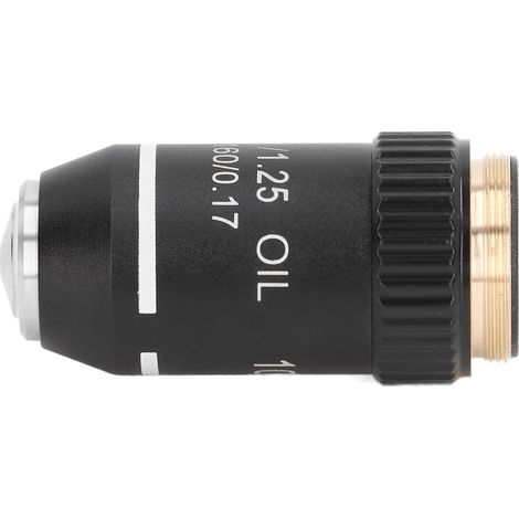 Obiettivo di ricambio per microscopio, ingrandimento 100X, elevata potenza, interfaccia da 20,2 mm. (1/5)