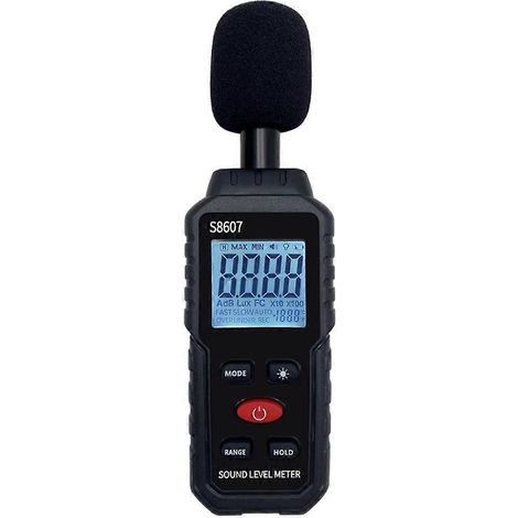 Sonomètre numérique 30-130 dB (détecteur de décibels, noir) (1/5)