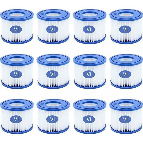 Lot de 8 cartouches filtrantes pour piscine de type VI pour Bestway taille 6-58323 (1/4)