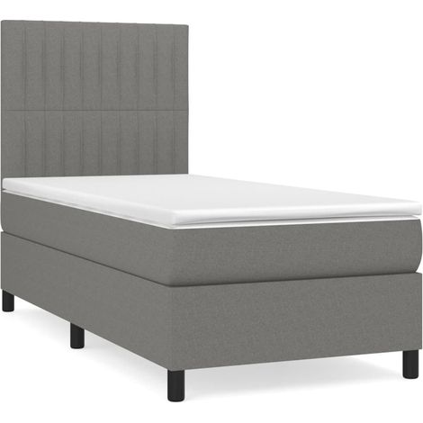 Maison Exclusive - Boxspringbett mit Matratze Dunkelgrau 100x200 (1/5)